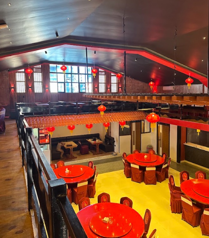 Warm dining atmosphere at Pokhara Chinese Restaurant in Lakeside