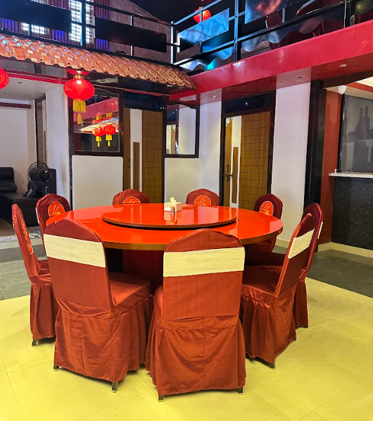 Table set for dining at Pokhara Chinese Restaurant, Lakeside Pokhara